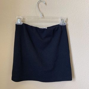 black mini skirt